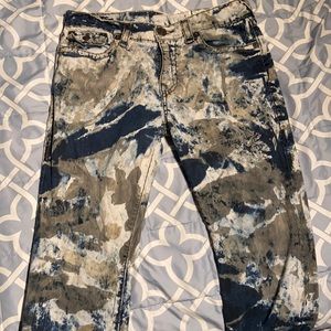 True Religion Size 33 Acid Washed Jeans